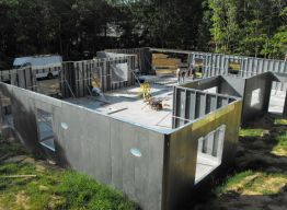 Layout of interior bearing walls begins